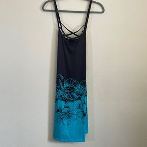 Size medium blue and turquoise dress never been worn with tags
